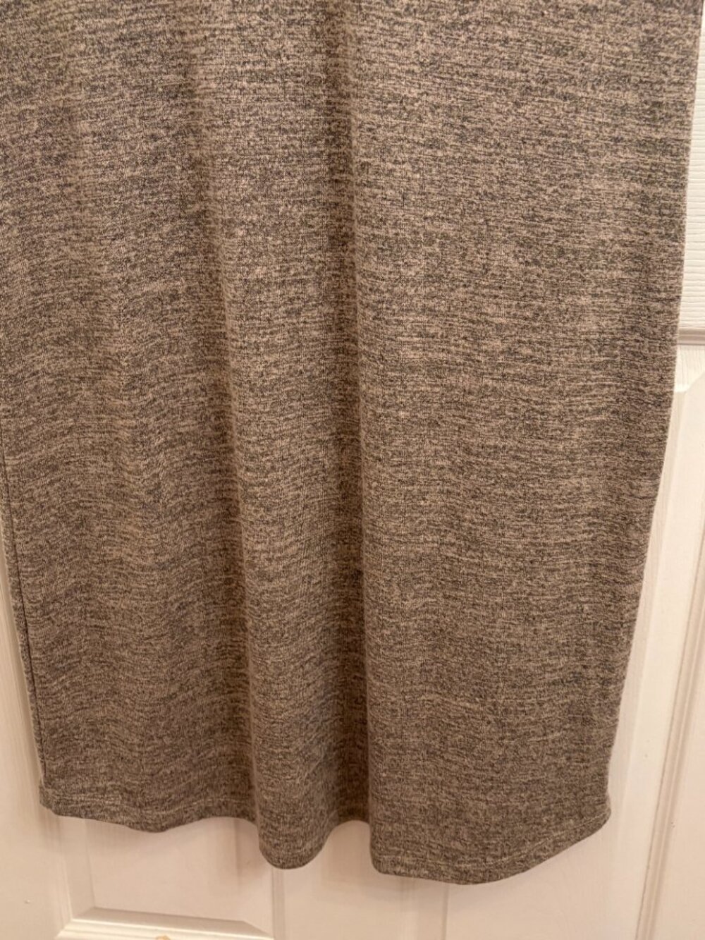 Philosophy Knit V Neck Short Sleeve Heathered Taupe Stretchy Dress size XL - Picture 4 of 6